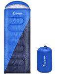 Sleeping Bag Camping Sleep Bags: Sportneer Warm Sleeping Bags for Single Adults 3-4 Season Waterproof Lightweight Large Ultralight suit for Adult Man Fishing Travel Outdoor blue + Dark blue