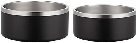 KALINCO Dog Bowl, Non-Slip Dog Water Bowl, Stainless Steel Dog Bowls, 64 Oz and 32Oz Feeder Bowl for Dogs
