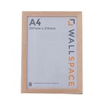 Wall Space A4 Certificate Frame | A4 Oak Frame 297mm x 210mm | A4 Light Oak | A4 Photo Frame | SOLID OAK A4 Picture Frames | Wooden A4 Frame for certificates prints or photos | REAL GLASS (Size A4)