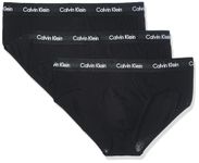 Calvin Klein Men 3P HIP BRIEF Black (Black With Black Wb Xwb) L