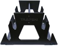 TRAPSKI All Mountain Ski and Snowboard Mobile Rack | Marine Grade HDPE Plastic | UV Protected | Premium Strap Included | 3 Year Warranty | Made in The USA | Veteran Owned Business… (Black, Quad)