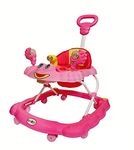 Joyride Musical Baby Walker with Adjustable Height,Music, Light and Push Handle Bar (Pink)