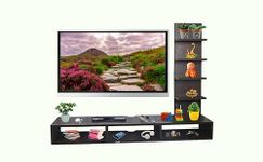 MemeHo® Engineered Wood Tv Entertainment Wall, Large, for Upto 55" (DARK WENGE)