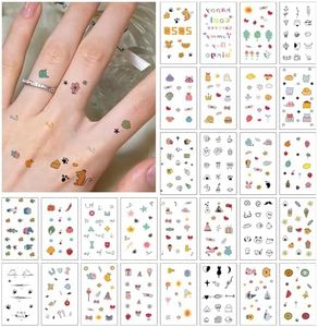 TORMEN 30 Sheets Colorful Temporary Tattoos, Cute style Temporary Tattoos– Waterproof, Realistic & Long-Lasting Fake Tattoos for Kids, Adults, Parties & Festivals(N-Cute style)