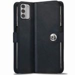 TheGiftKart Genuine Leather Finish Flip Back Cover Case for Nokia G42 5G | Inbuilt Pockets & Stand | Wallet Style | Designer Button Magnet Flip Cover Back Case for Nokia G42 5G (Black)