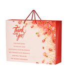 PPJ ® - THANK YOU MESSAGE (MULTICOLOUR) PAPER CARRY BAG, 16 Inch X 12 Inch X 4 Inch for DIWALI/WEDDING/FUNCTION/BIRTHDAY/RETURN GIFTS/CHRISTMAS (Pack of 15)