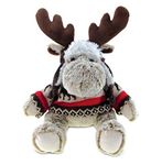 Puzzled Moose Soft Stuffed Plush Cuddly Animal Toy Wild Animals / Animals Collection Unique Huggable Loveable New Friend Gift Item #5768