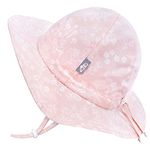 JAN & JUL Newborn Baby Summer Hat with Sun Protection (S: 0-6 Months, Prairie Flowers)