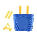 Laluky 1 Pack Bike Basket, Kids Bike Basket fo Girls & Boys Bike, Kid's Bicycle Front Handlebar Plastic Basket, Kids Bicycle Accessories(Dark Blue)