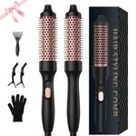 UKLISS Thermal Brush 32mm, Beginner-Friendly Heated Round Brush - 3 in 1 Heated Curling Brush, to Increase Hair Volume, Make Hair Smoother & Shinier & Loose Curls, Double Voltage for Travel