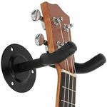 INEFABLE Guitar Wall Mount Holder Hook Stand For Acoustic Guitar Universal Size Guitar Display Bracket - Black - Pack Of 1