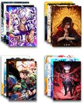 VEENSHI Glass Set Of 20 Anime Wall Posters | Mix Posters Of Anime | Naruto | Onepiece | Demon Slayer| Attack On Titan| Jujutsu Kaisen And More | 300 Gsm Thick Anime Posters