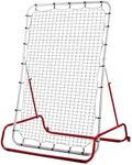 FITPLAY Pitch Back Baseball/Softball Rebounder, 6x4Ft Baseball Rebounder Net with Wheels, Adjustable Angles Softball Pitch Back Net Practice Pitching, Catching, Throwing, Easy to Move