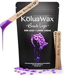 KoluaWax Hard Wax Beads for Hair Removal – Coarse Hair – Face, Brazilian, Underarms, Back, Chest, Bikini Waxing – 1lb Refill Pearl Beans for Wax Warmers & 10 Applicator Sticks - Lavendar