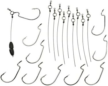 Punch Shot Rig Kit (4/0 EWG Hooks) [Interchangeable Hook Leadered Punchshot Rig] (10 Pack) - Tokyo Style Rig/Jig for Bass Fishing