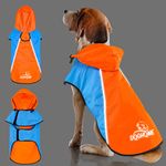 Dog Raincoat, Raincoats for Dog 100% Waterproof, Reflective Hi-Visibility Dog Rain Coat,Jacket with Harness Hole, Free Running Rain Coats with No Legs, Keep Dogs Comfortable and Dry on Rainy Days.