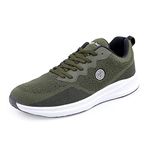 Bacca Bucci Mens Project Plus Running Shoe Walking Training Gym Shoes Specially Developed For Wide And Large Foots|Only Big Uk-11 To 15- Olive, Size Uk11