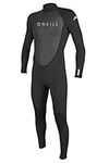 O'Neill Men's Reactor-2 3/2mm Back Zip Full Wetsuit, Black/Black, M