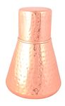 Shiv Shakti Arts Pure Copper Hammered Bedroom Bottle Flask Shape with Glass lid Premium Finish Surahi Bottle Carafe Pitcher Volume -1500 ml- Pack of 1