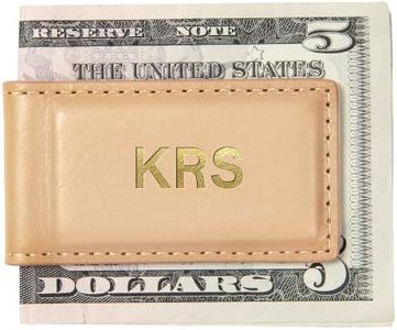 Northwind Luxury Personalized Leather Money Clip, Handmade in USA Full Grain Slim Wallet for Men with Magnetic Closure, Custom Engraved Monogram Gift for Dad, Husband, Groomsmen, Anniversary