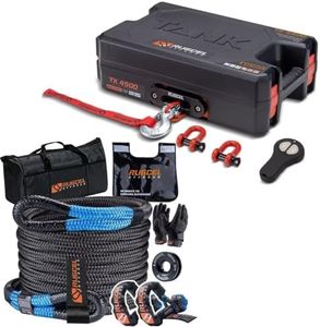 Portable Electric Winch and Kinetic Recovery Rope Kit