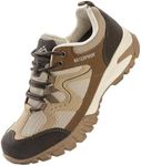 CC-Los Women's Waterproof Hiking Shoes Lightweight Breathable Walking Shoes for Outdoor Climbing Brown Size 8-8.5