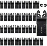 Intpro 40 Oscillating Tool Saw Blades Universal Wood Multitool Blade Quick Release Fits Porter Cable Black & Decker Rockwell Ridgid Ryobi Milwaukee DeWalt Chicago Craftsman