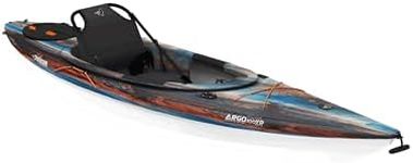 Recreational Sit-In Kayak - ARGO 100XR Cosmos - White - Tin Grey -10-Foot Lightweight one Person Kayak - MDP10P100-00
