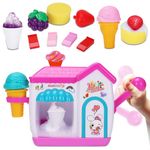 Bath Toys for Toddlers 2-4 Years, Ice Cream Foam Maker Bath Toys for Kids Ages 1-3 4-8, Bath Bubble Pretend Cake Play Set Water Play Bathtub Toys Age 3 4 5 Year Old Girls Boys Birthday Gifts