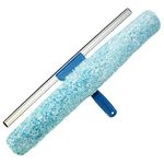 Unger Professional Microfiber Window Combi: 2-in-1 Professional Squeegee and Window Scrubber, 18"