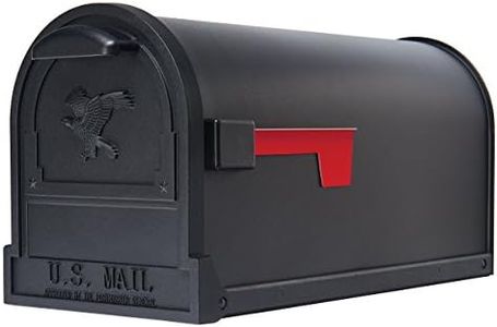 Gibraltar Mailboxes AR15B0EC Gibraltar Medium Premium Grade Rural Mail Box, 9-1/2 in W X 23 in D X 11 in H, Large, Black