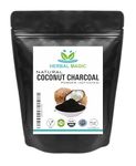 Herbal Magic Activated Coconut Charcoal Powder Food Grade Quality Excellent Detoxifying, Cleansing Properties Naturally Supports Skin, Body Care & Oral Care,UKAS LAB Tested in The UK-200g (Pack of 1)