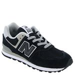 New Balance Kid's 574 Core Lace-Up Sneaker, Black/White, 5 W Big Kid