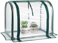 Mini Indoor Greenhouse Tabletop Garden Nursery Plant Cover Tent Humidity Domes for Home Gardening Germination and Seedling Propagation - 23x12x16.5 Inches