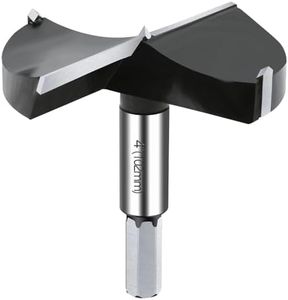 NICAVKIT 4 Inch Carbide Forstner Drill Bit, Carbide Tipped Forstner Bit for Hard Wood, Wood Drilling Bit Woodworking Hinge Cutter Tool Kits for Wood Plywood Plastic