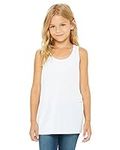 A Product of Bella + Canvas Youth Flowy Racerback Tank -Bulk Saving White