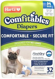 Hartz Disposable Dog Diapers, Size M 32 count, Comfortable & Secure Fit, Easy to Put On