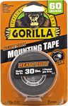 Gorilla - Heavy Duty Double Sided Mounting Tape, Weatherproof, 1" x 60", Black, (Pack of 1)