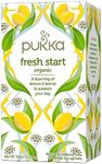 Pukka Herbs, Fresh Start Organic Herbal Tea, Lemongrass, Lemon, And Fennel, Fruit Tea, Perfect For An Inner Glow, 20 Count