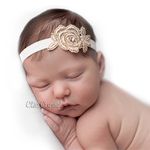 Beautiful Baby Girls Headband in Rose Gold 0-3months (0-3months)