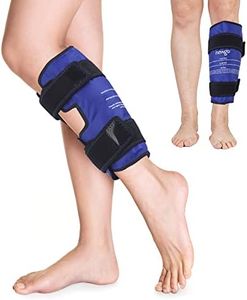 NEWGO Shin Splint Ice Pack Reusable Hot and Cold Pack for Calf and Leg Pain Relief, Leg Cold Therapy Compression Wrap,Freezable and Microwavable, Perfect for Running Injuries & Recovery