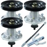 POSEAGLE 3 Pack AM136733 Spindle Assembly with M155979 Spindle Pulley Replace John Deere AM143469 Kit, AM137097, GX20335, John Deere Z245 Spindle for John Deere Z245 EZtrak Zero Turn Mowers