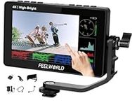 FEELWORLD F5 Prox 5.5 Inch Field Monitor 4K High Bright 1600 Nit Touch Screen 1920x1080 DSLR HDMI Touch Screen Camera IPS FHD Video Assist Tilt Arm (F5 Pro 5" Standard)