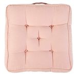 Loft 25 Armchair Cotton Booster Cushion | Removable 4-inch Extra Thick Seat Pads | Booster seat Cushion for Knee or Joint Problems | Super Soft, Durable & Comfortable (Pink, Set of 1)