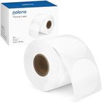 POLONO Genuine 2" White Circle Direct Thermal Labels, Self-Adhesive Thermal Stickers Labels, Thermal Printer Labels for Address, Compatible with POLONO PL60, PL70E and PL420 Label Printer (750 Labels)