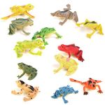 Generic Plastic Small Frog Figures Simulation Decoration Kids Toy Colorful 12PCS