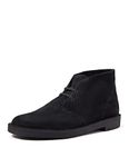 Clarks Men's Desert Boot Bushacre 3, Black Sde, 8 UK