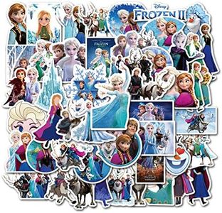 Movie Themes Frozen Stickers Pack 50 Pcs Animation Film Suitcase Stickers Vinyl Decals for Car Bumper Helmet Luggage Laptop Water Bottle (Frozen)