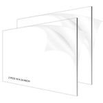 2 Pcs 18" x 24" Transparent Acrylic Sheets,1/8" Thick (Around 3mm) Clear Acrylic Panel,Long Clear Plexi Glass Sheets with Protective Film for Glass Replacement Craft Project Display DIY Photo Frame