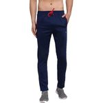 Sporto Men's Quick Dry Solid Gym Track Pants with Zipper Side Pockets | Regular Fit | Navy